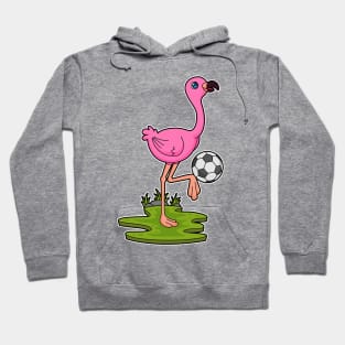Flamingo as Soccer player with Soccer Hoodie